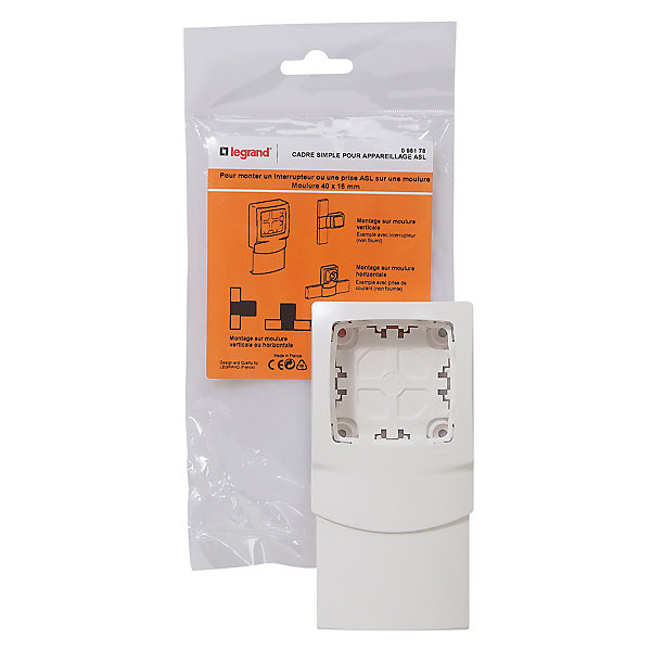 Cadre 1 poste appareillage saillie pour moulures DLPlus Legrand