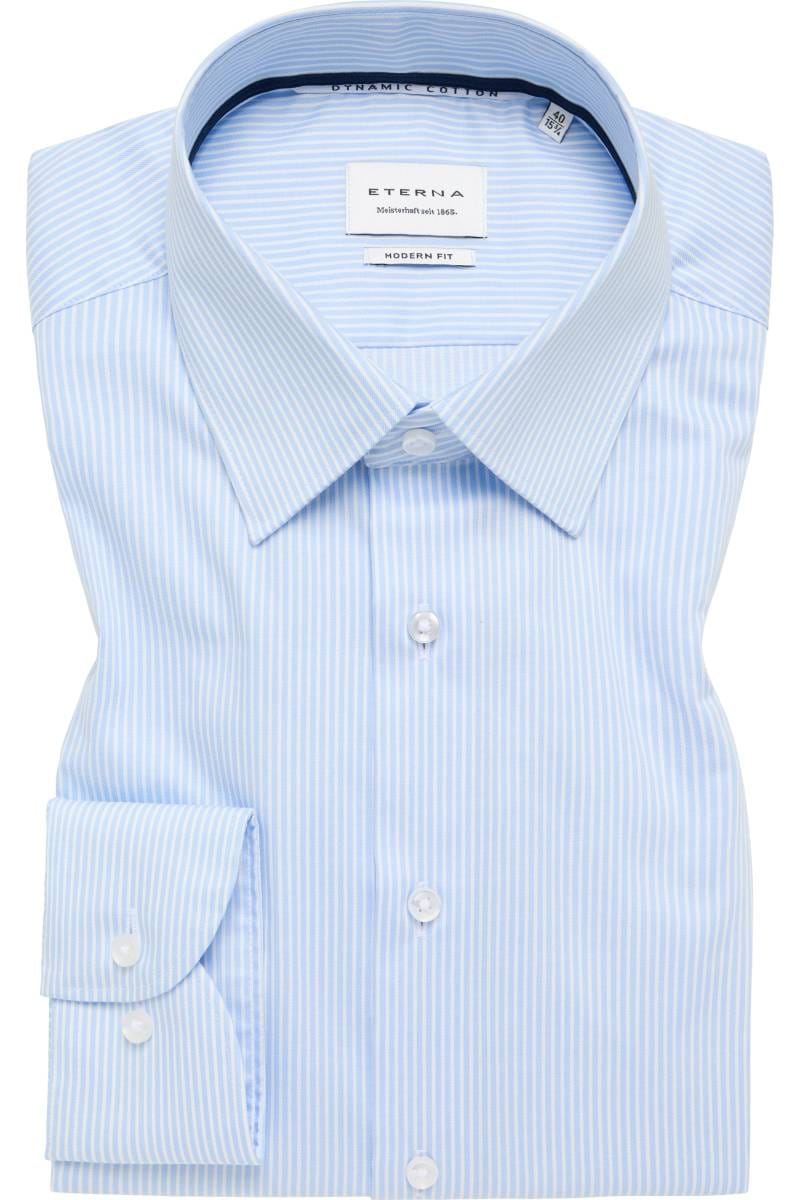 ETERNA Modern Fit Hemd blau, Gestreift