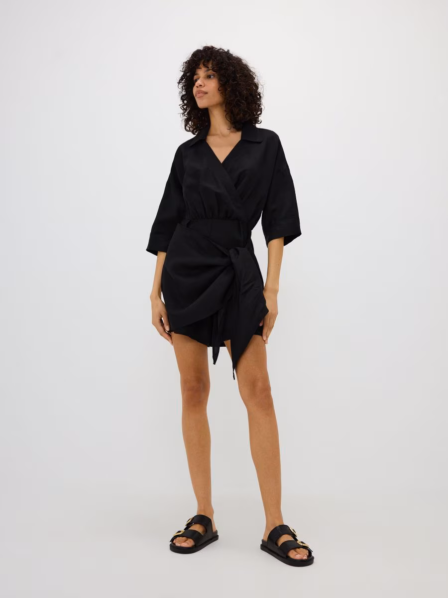 Wrap Jumpsuit With Tie Detail