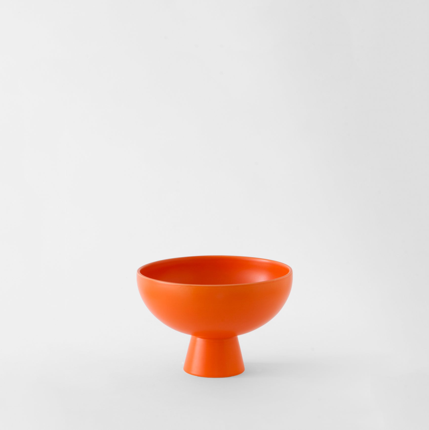 Small Vibrant Orange Footed Snack Bowl