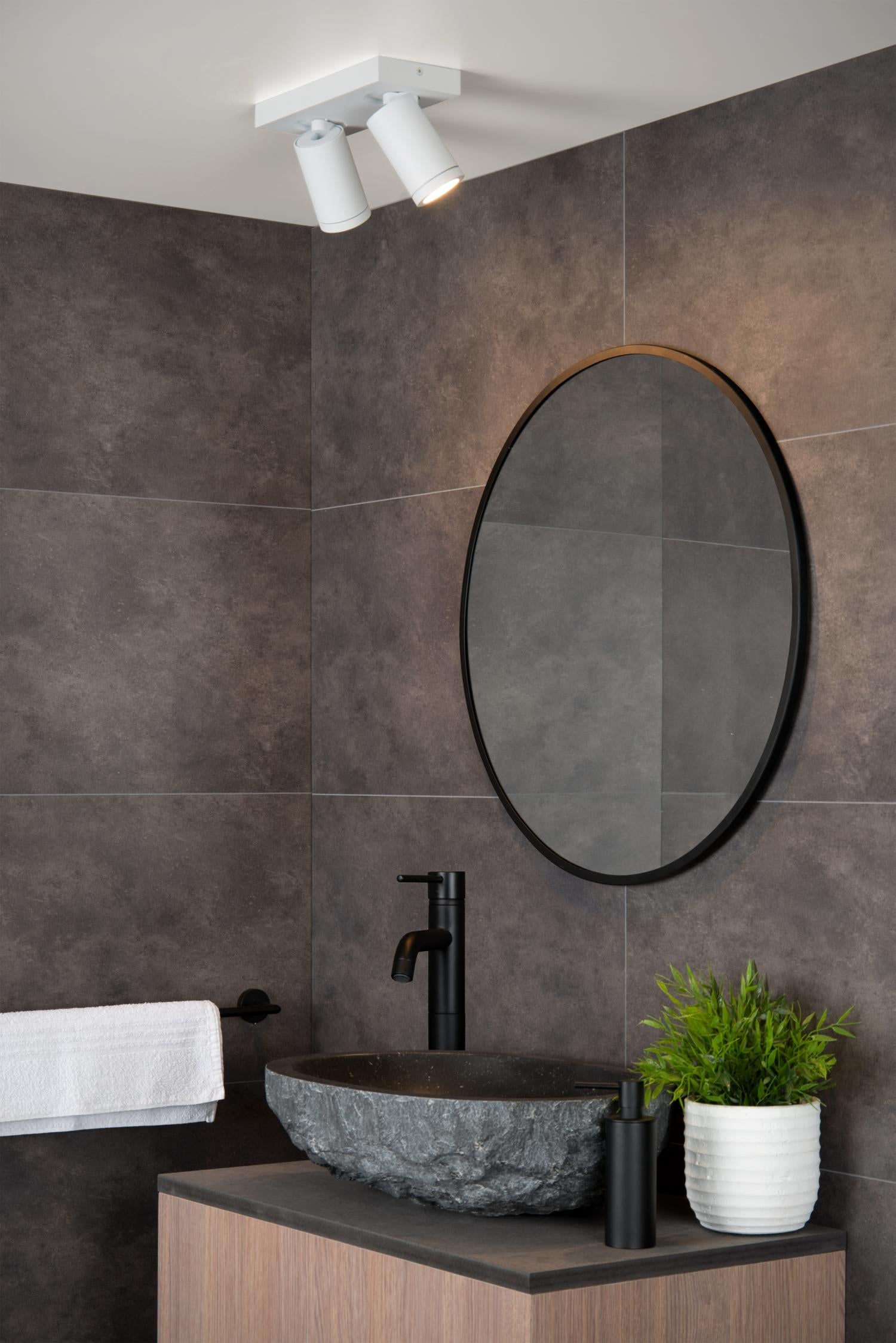 Lucide plafondspot badkamer TAYLOR - 2xGU10 - Wit