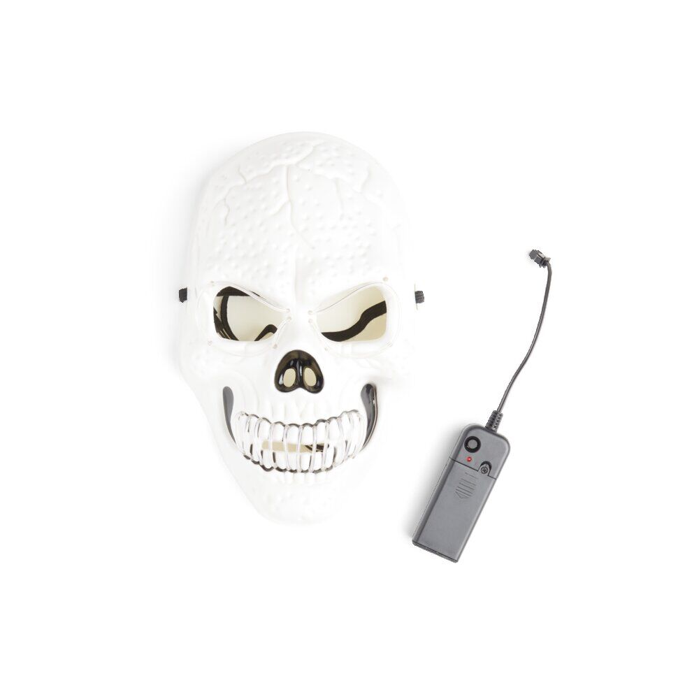 Masque squelette Halloween à LED