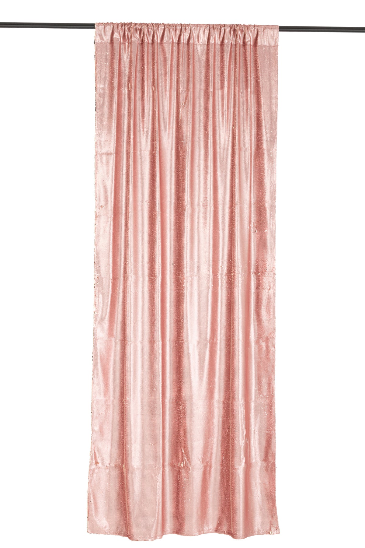 J-Line gordijn Omkeerbaar Sequin - textiel - roze/champagne