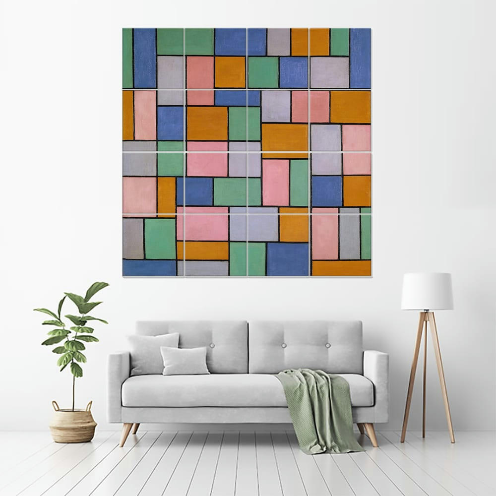 - Tableau Composition en Dissonances - Theo van Doesburg 200x200cm