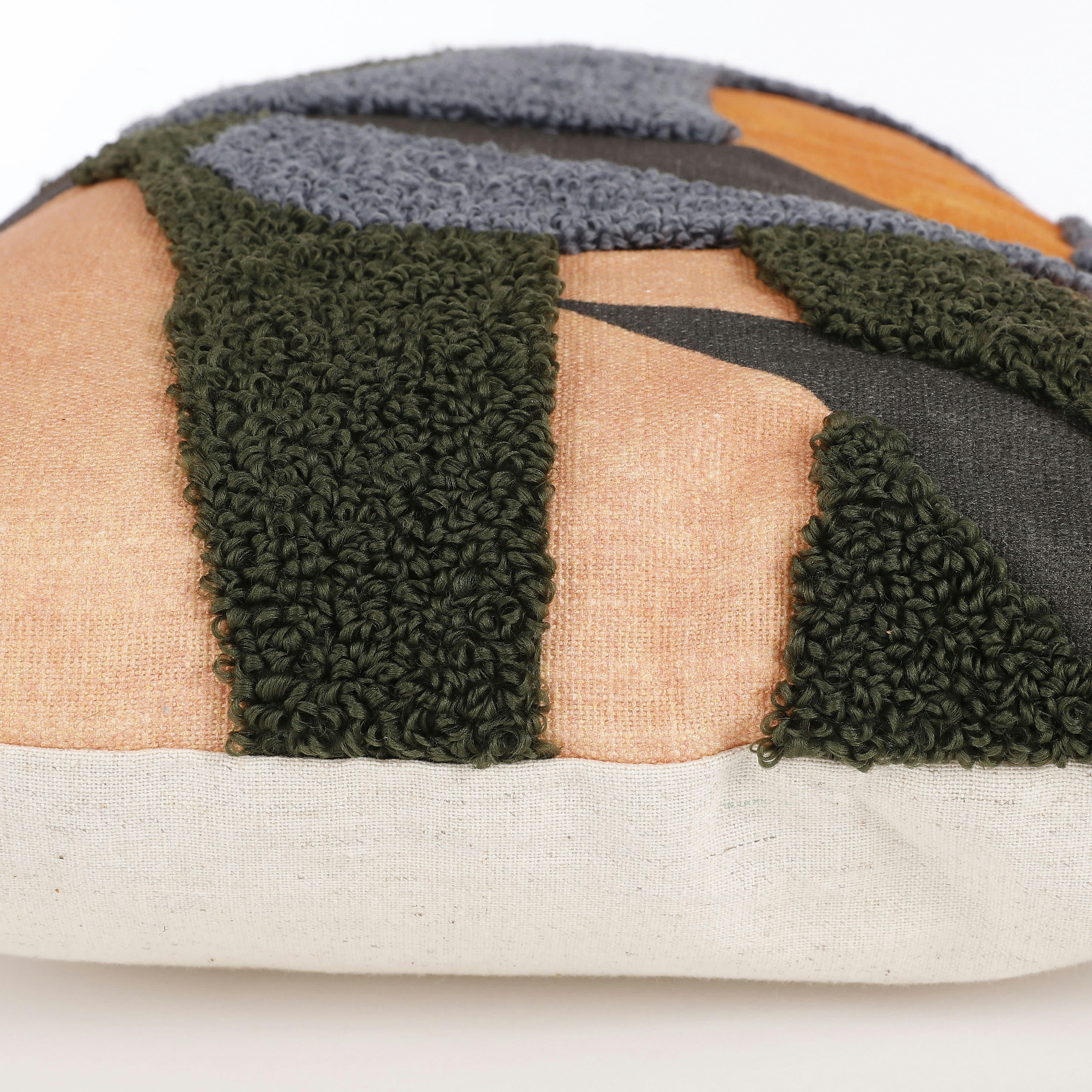 CASABLANCA - Coussin en coton terracotta 55x35