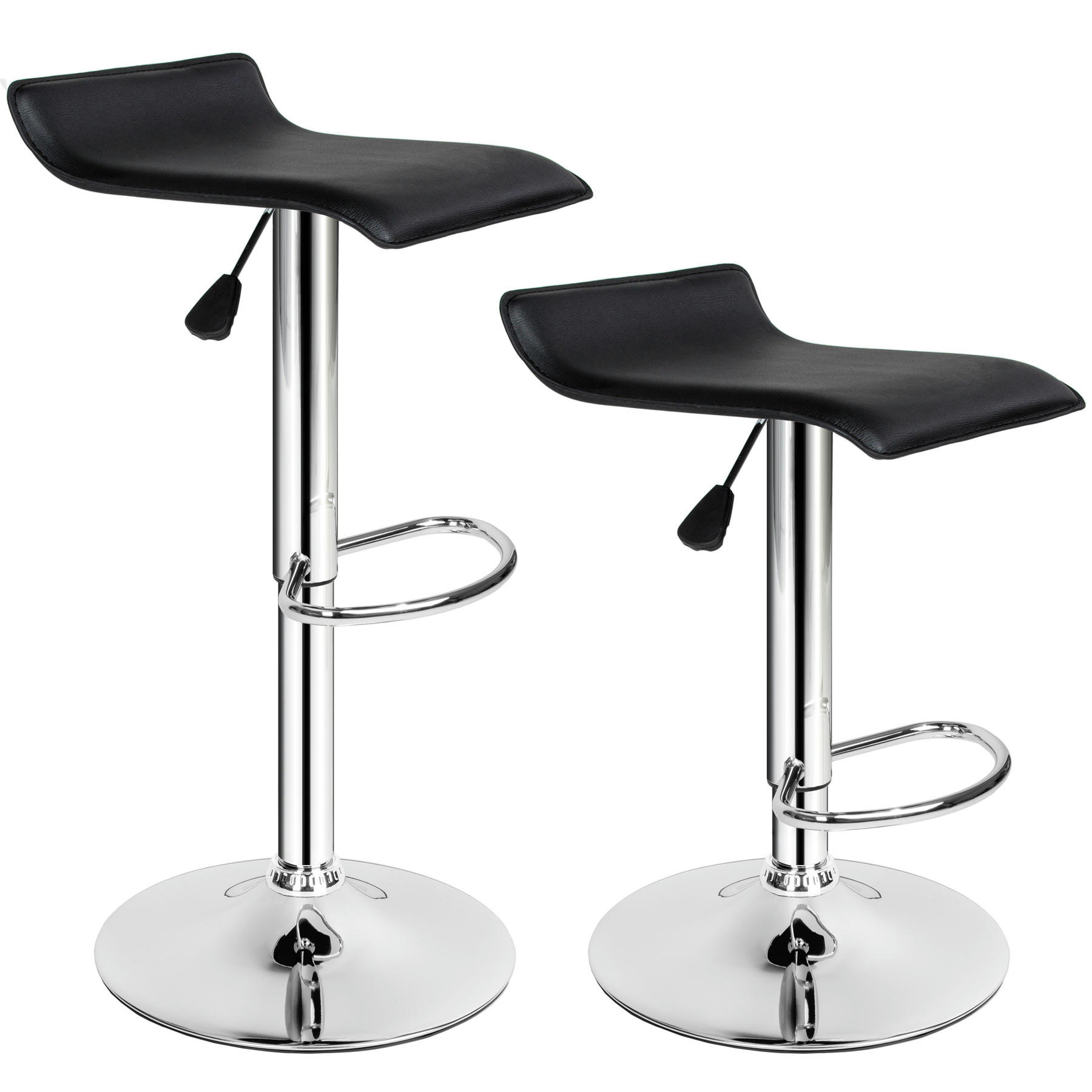 - Lot de 2 tabourets de bar Rembourré noir