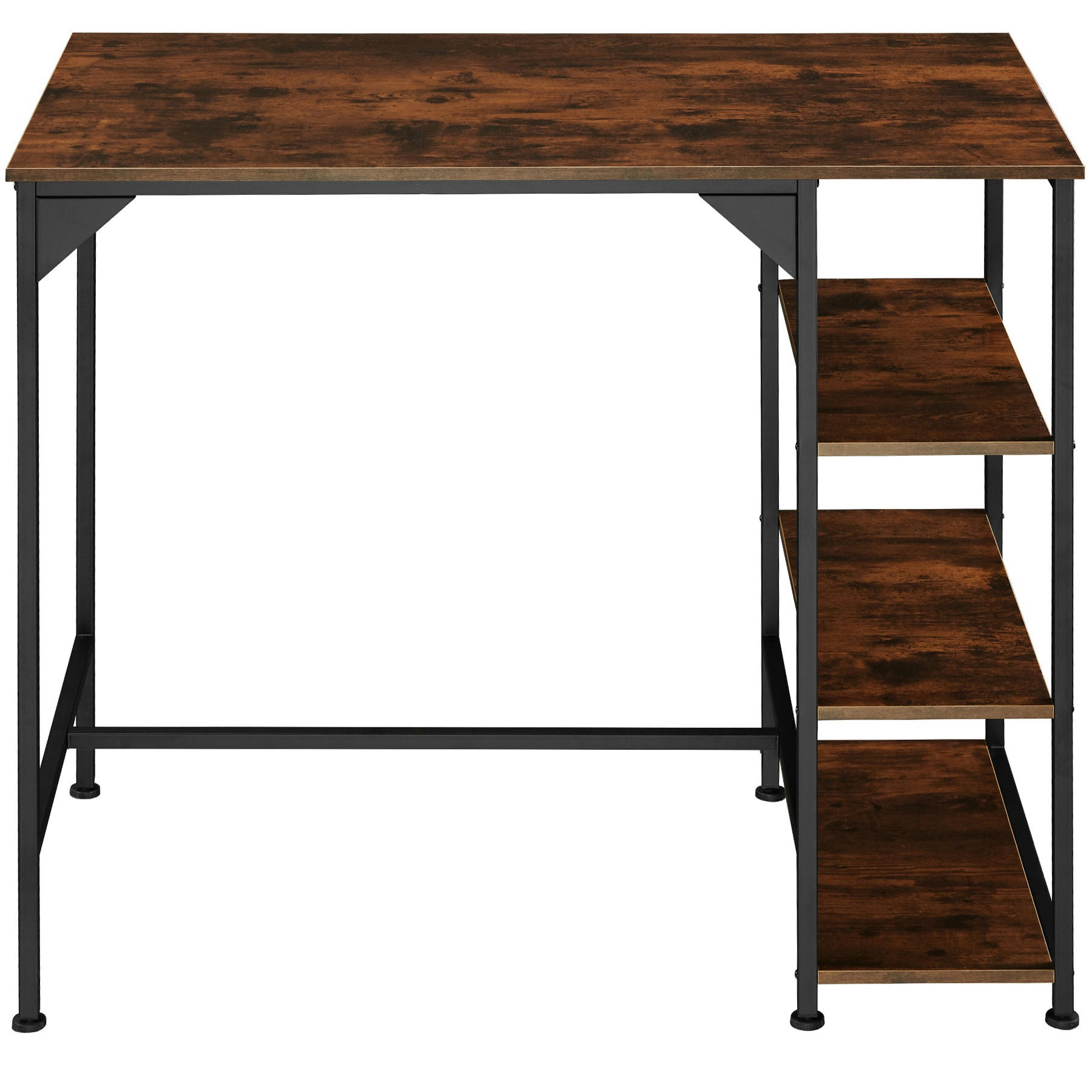 - Table de bar industrielle cannock 109x60x100cm effet bois foncé
