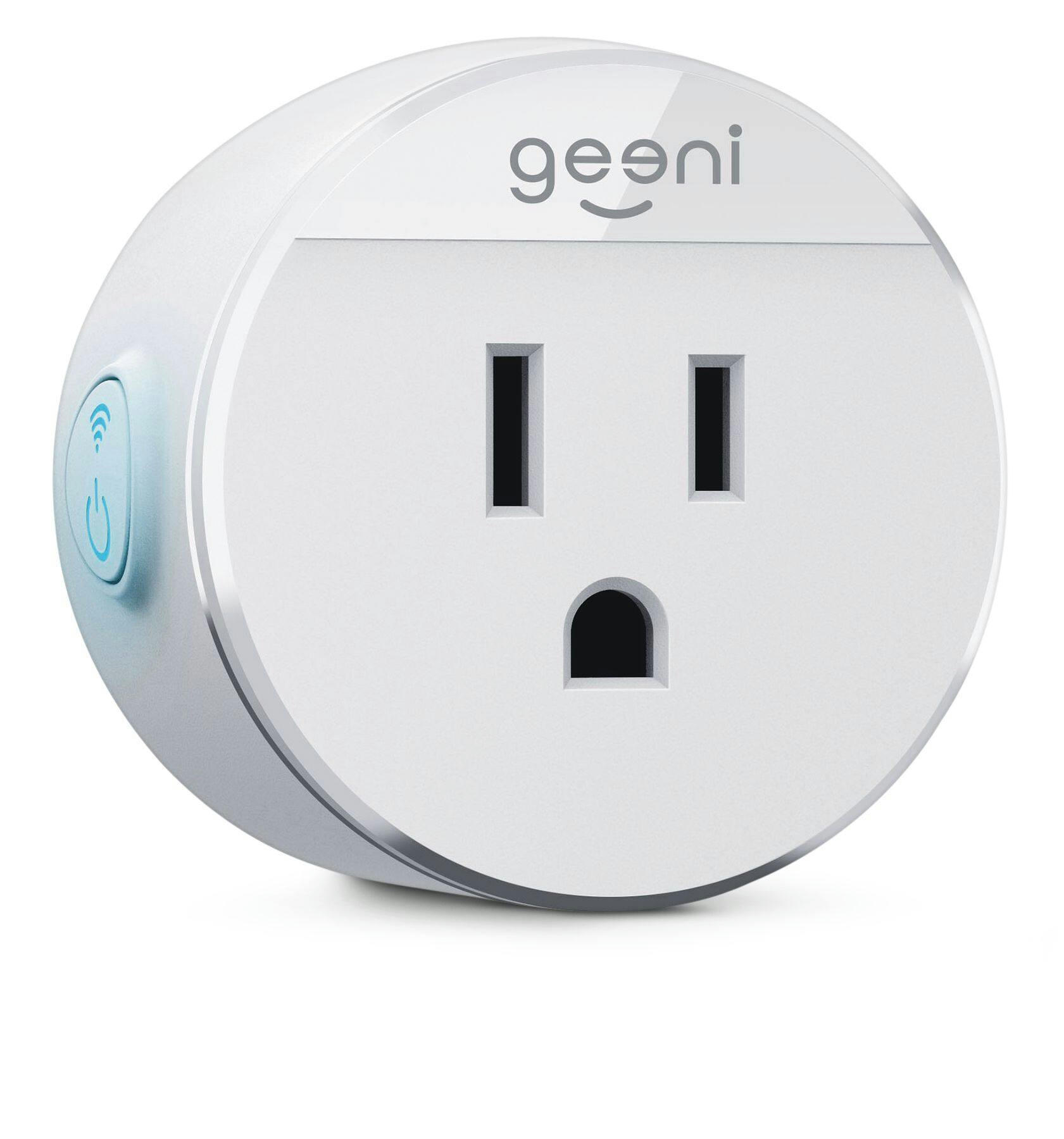 Geeni SPOT Smart Wifi Outlet Plug, Compatible with Alexa and Google Assistant, White