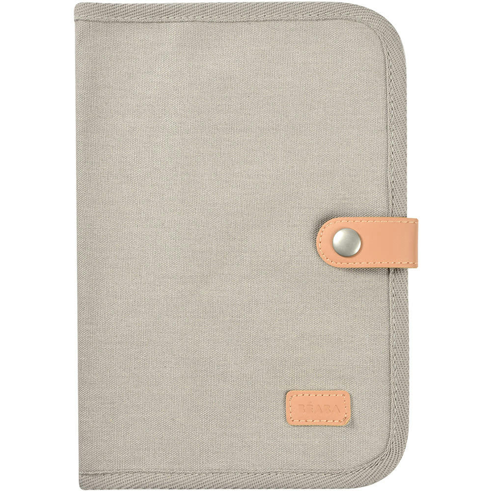 BAGAGERIE - Protège carnet de santé Canvas gris perle