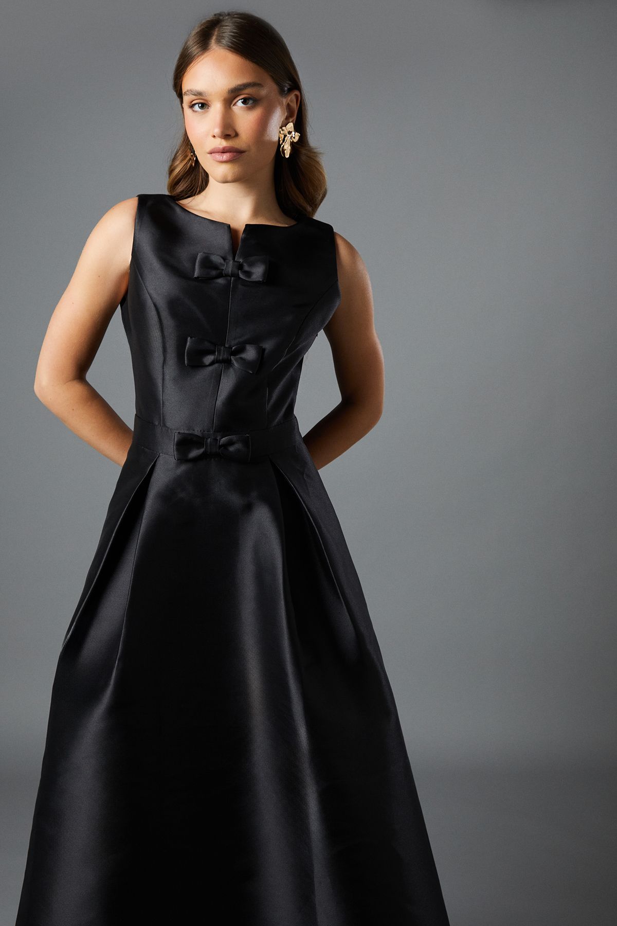 Coast Bow Detail Full Skirt Midi Dress