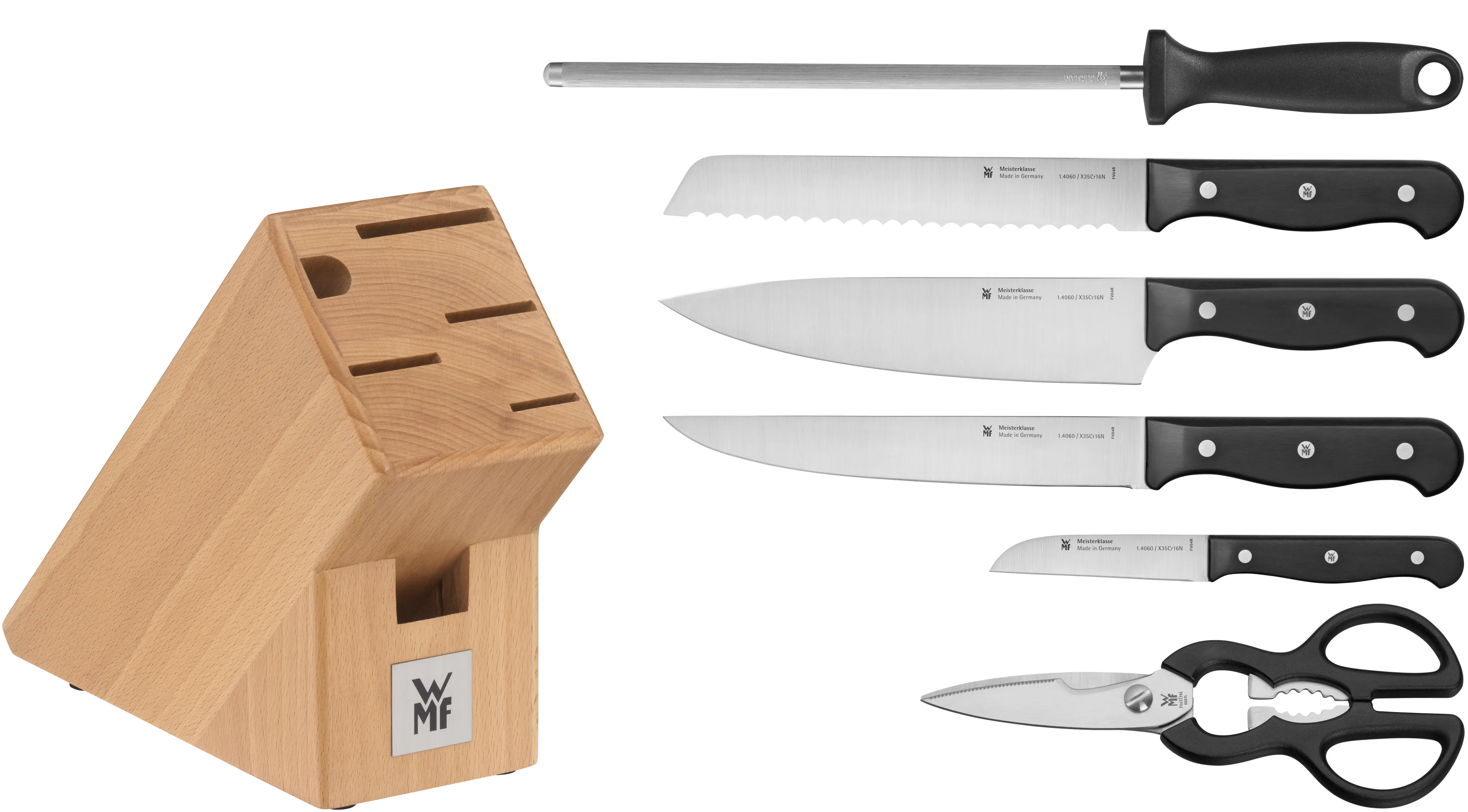 WMF Meisterklasse Knife Block Set, 7-pieces