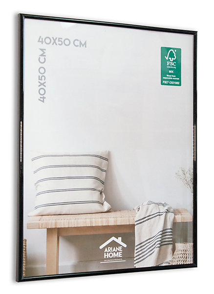 Cadre plastique gallery Ariane Home noir l.40 x H.50 cm