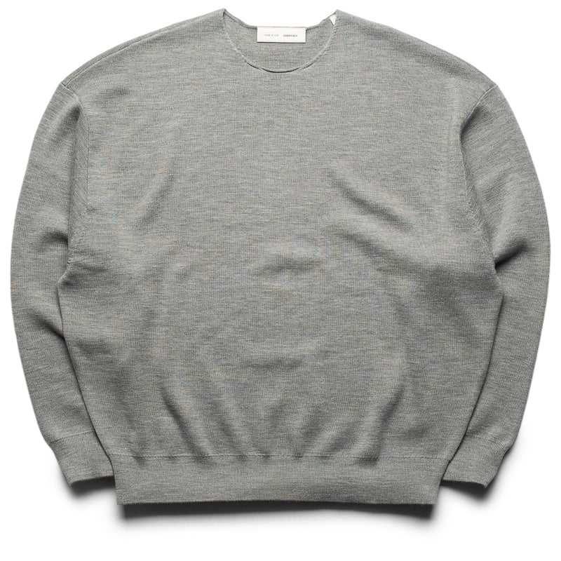 Fear Of God Essentials Merino L/S Crewneck Sweater - Concrete Heather