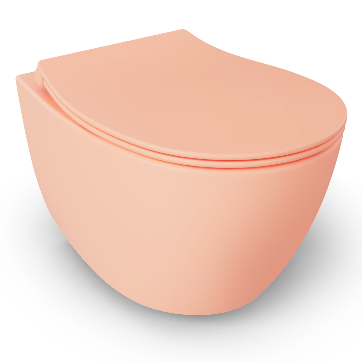Isvea Wc Toilet Badkamer Hangend Zalm Roze Inclusief Softclose Toiletbril
