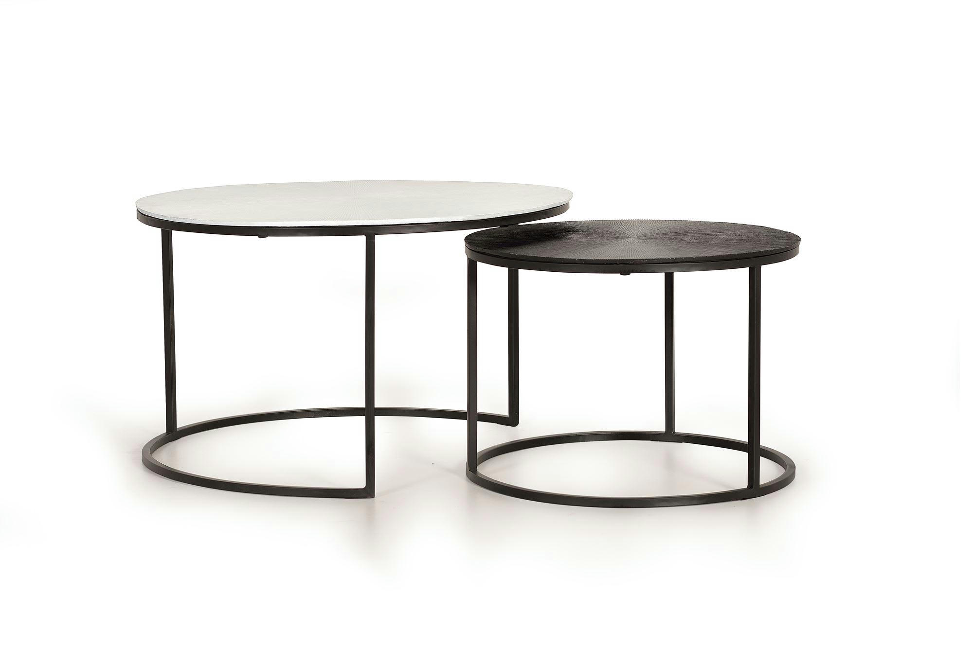 - Set de 2 tables basses en métal