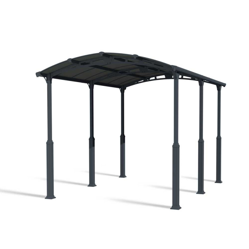 Carport en aluminium Alpine gris foncé 15,8 m²