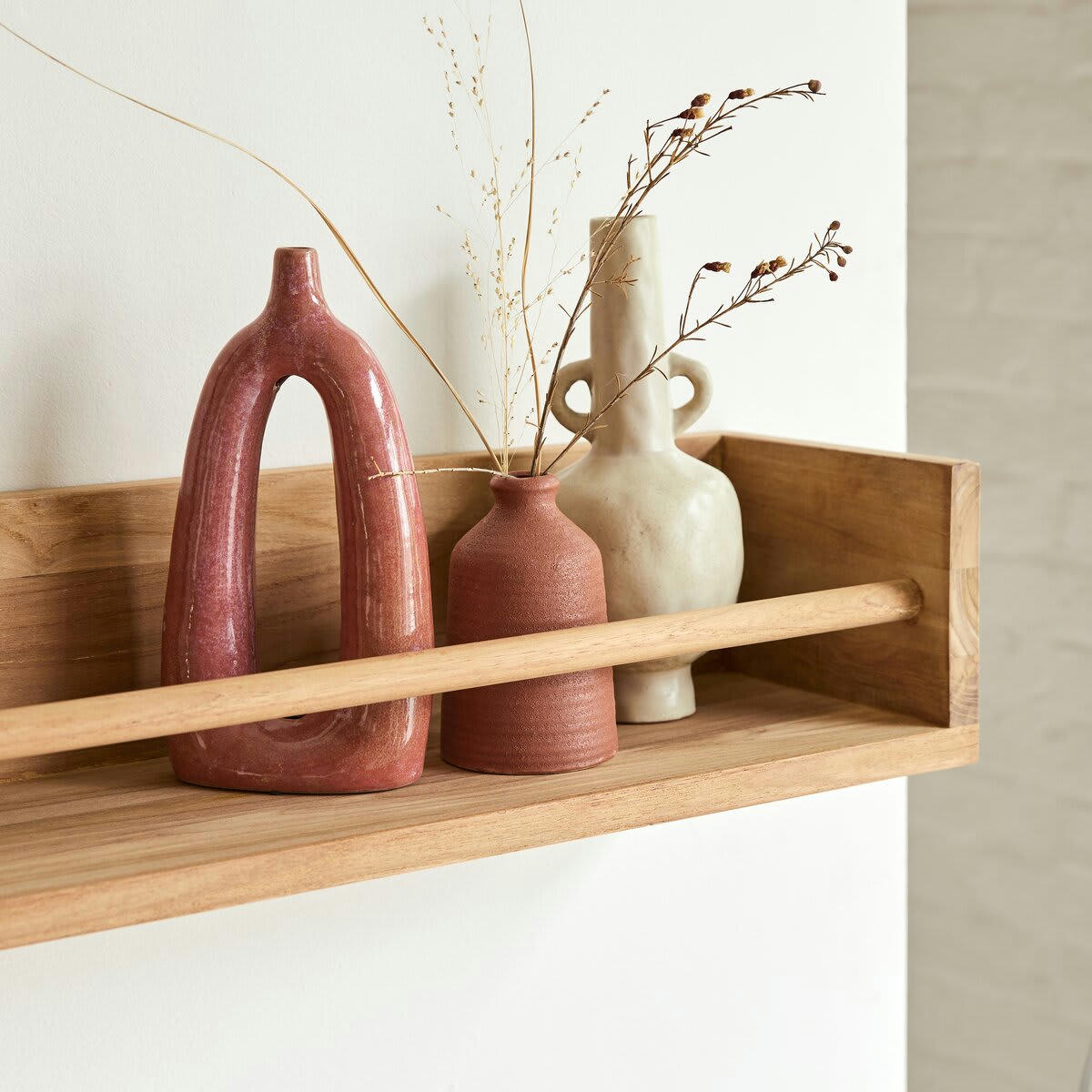 UGO - Etagère murale en teck massif 100 cm