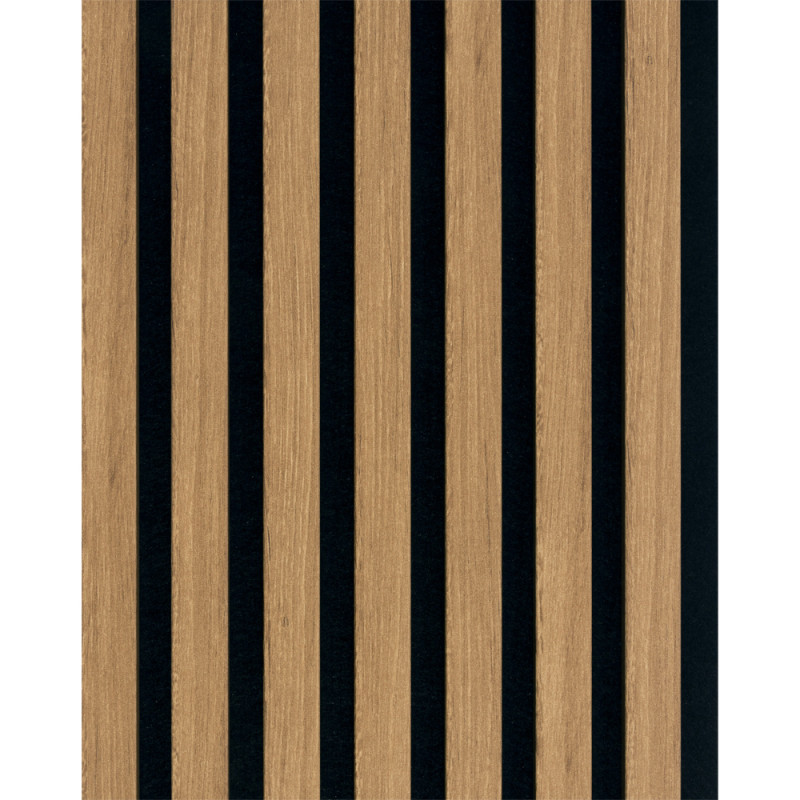 Lambris revêtu Decowall Acoustic chêne bronze 260 x 30 x 3,5 cm 2 pièces CANDO
