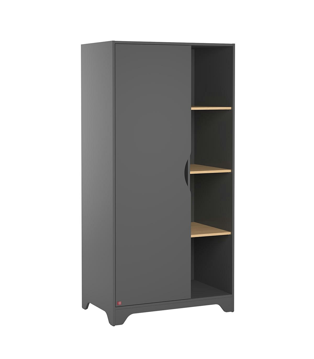 LEAF - Armoire 1 Porte et 3 Étagères Ouvertes L88.5 x H179.5cm