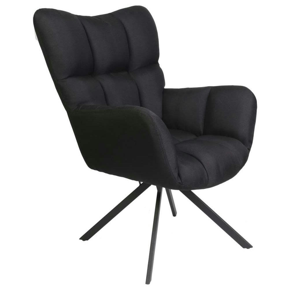WASHINGTON - Fauteuil pivotant en tissu noir