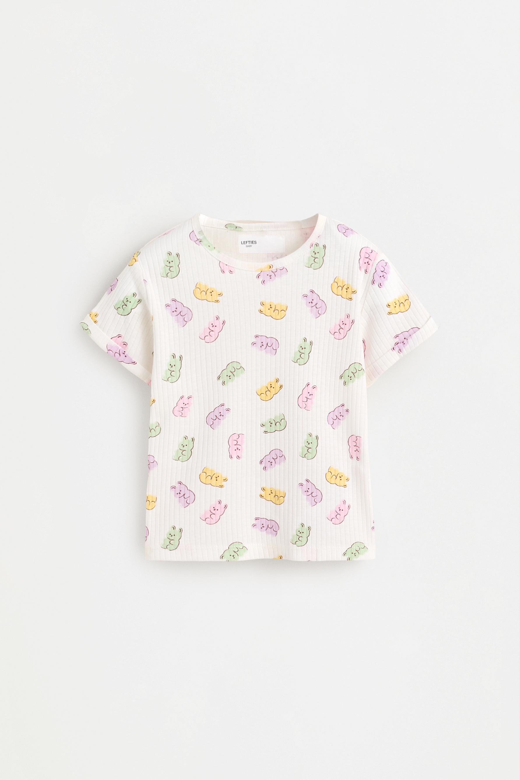 Pijama corto canalé ositos