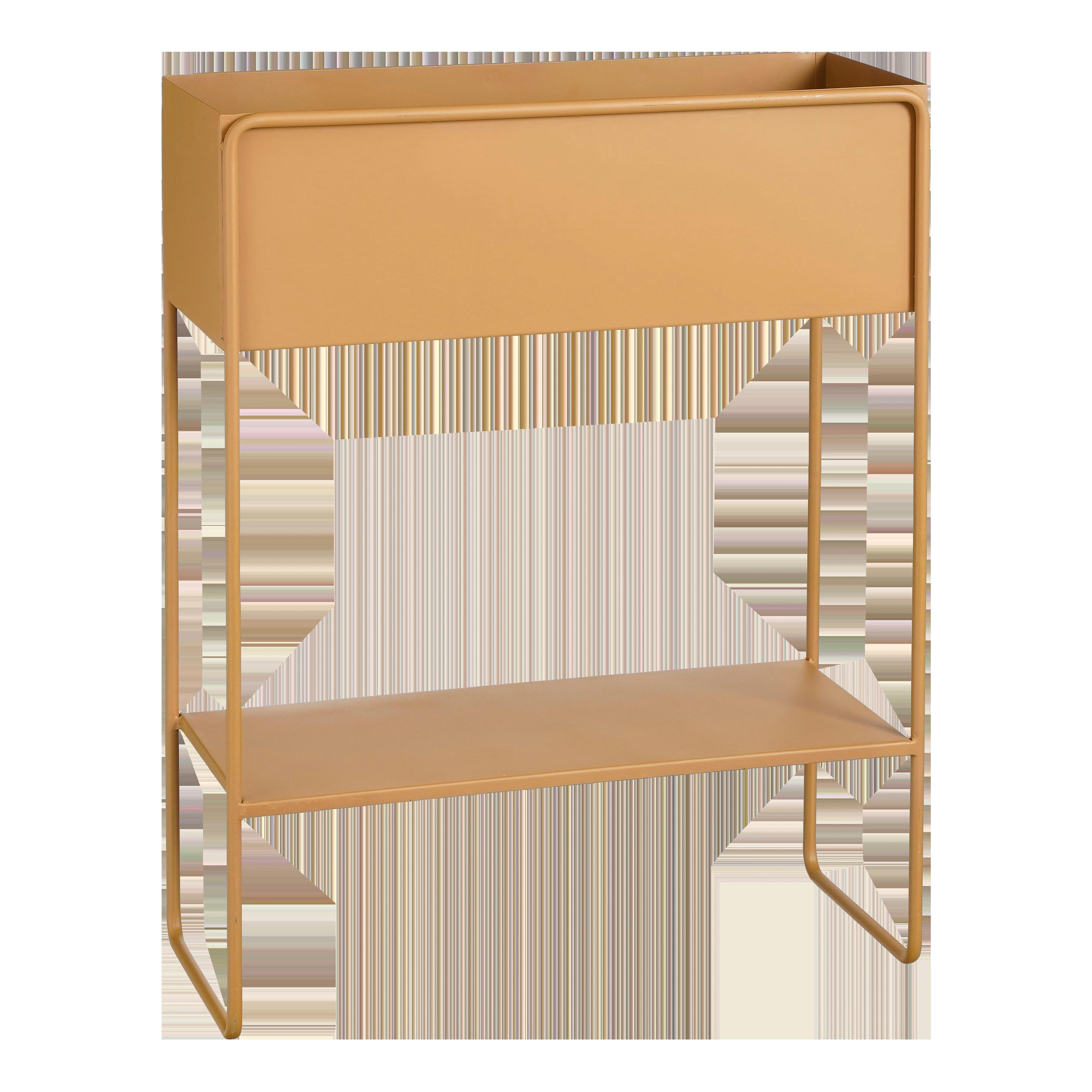 CUBICA - Porte-plante en métal marron H63,5