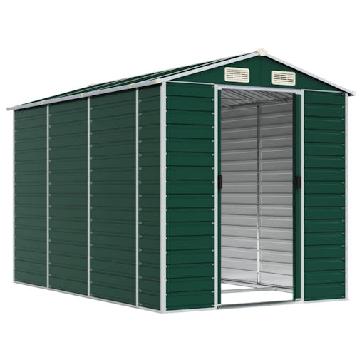 NNEVL Garden Shed Green 191x300x198 cm Galvanised Steel