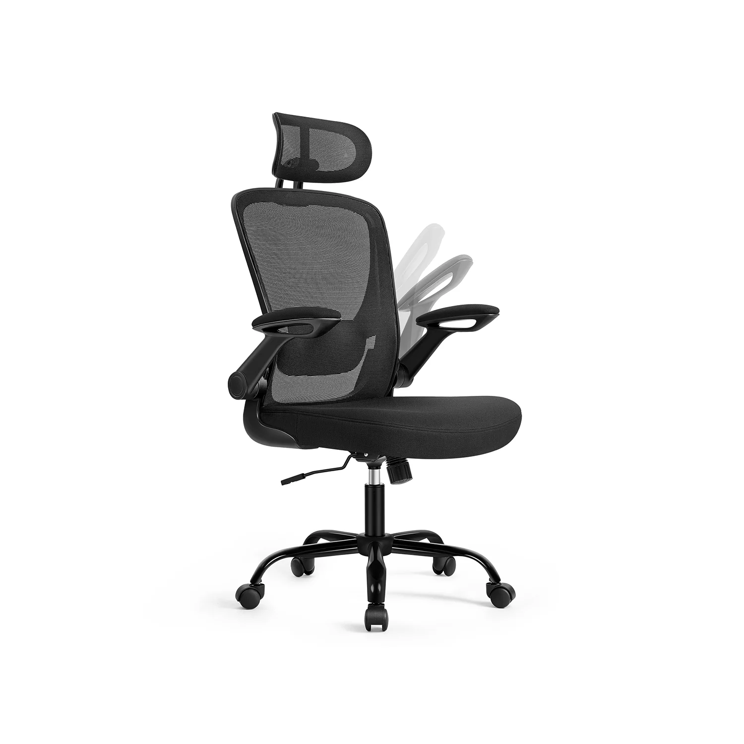 Chaise bureau ergonomique en toile 53 cm
