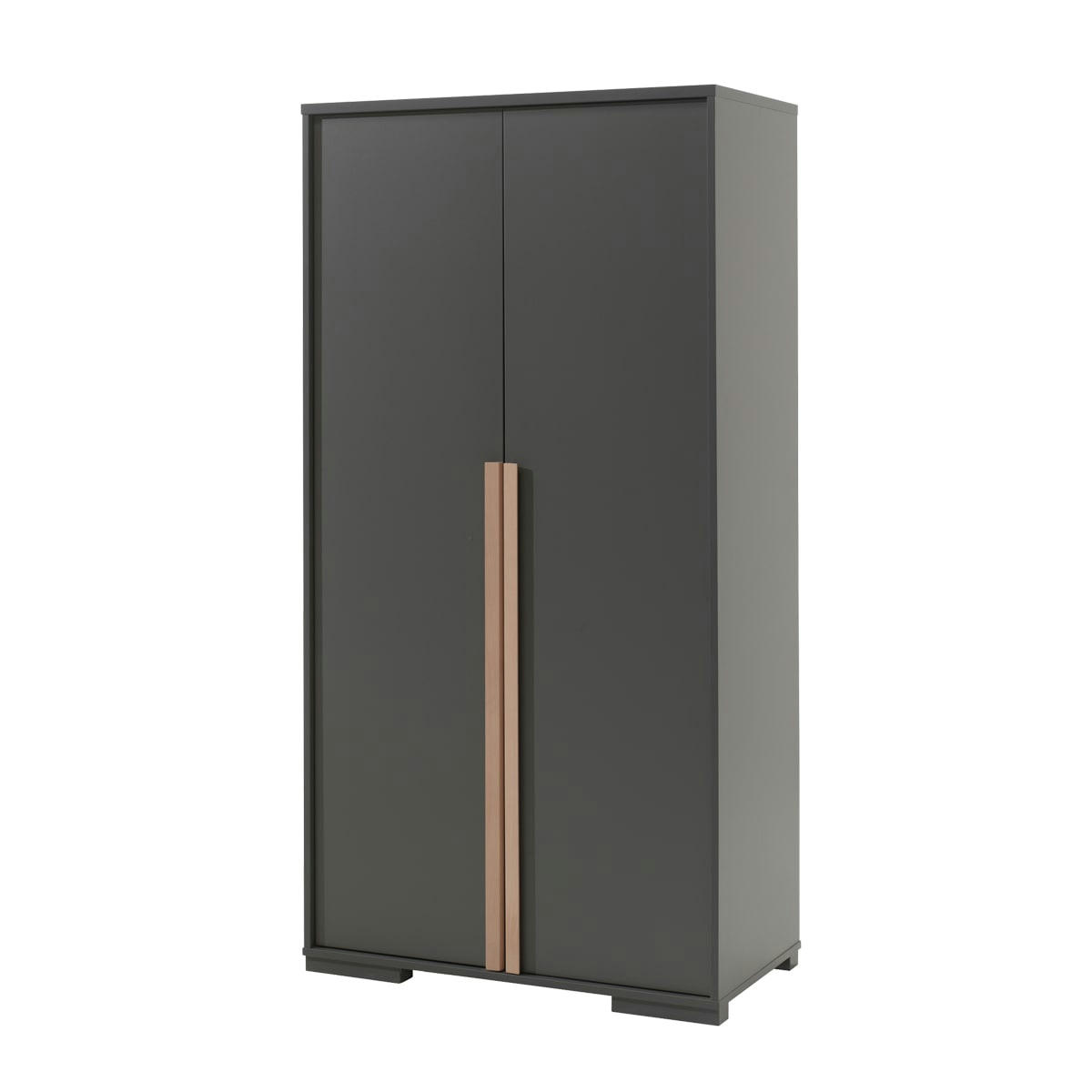 LONDON - Armoire 2 portes anthracite