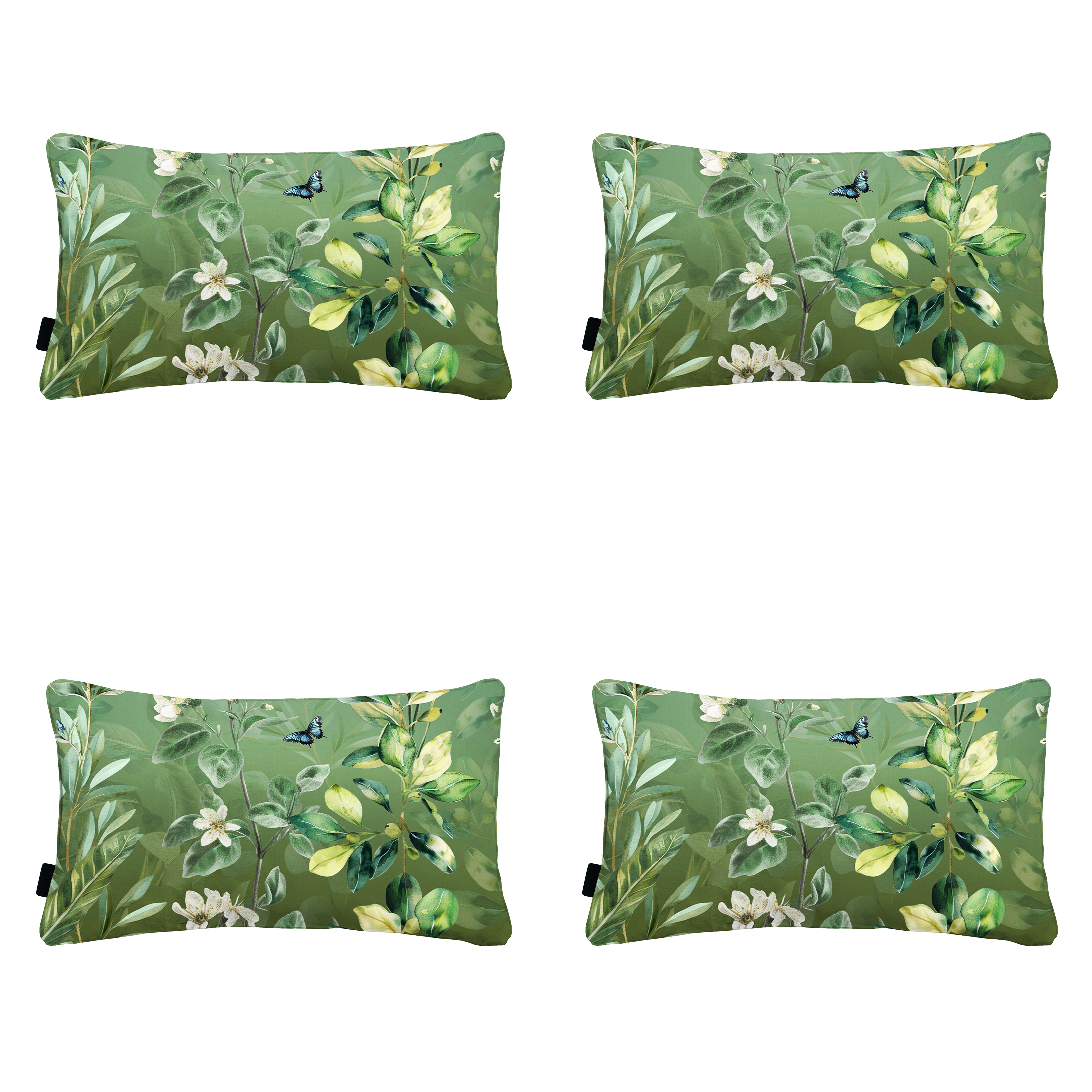 Madison sierkussen Elisa - groen - 30x50x10cm - set van 4