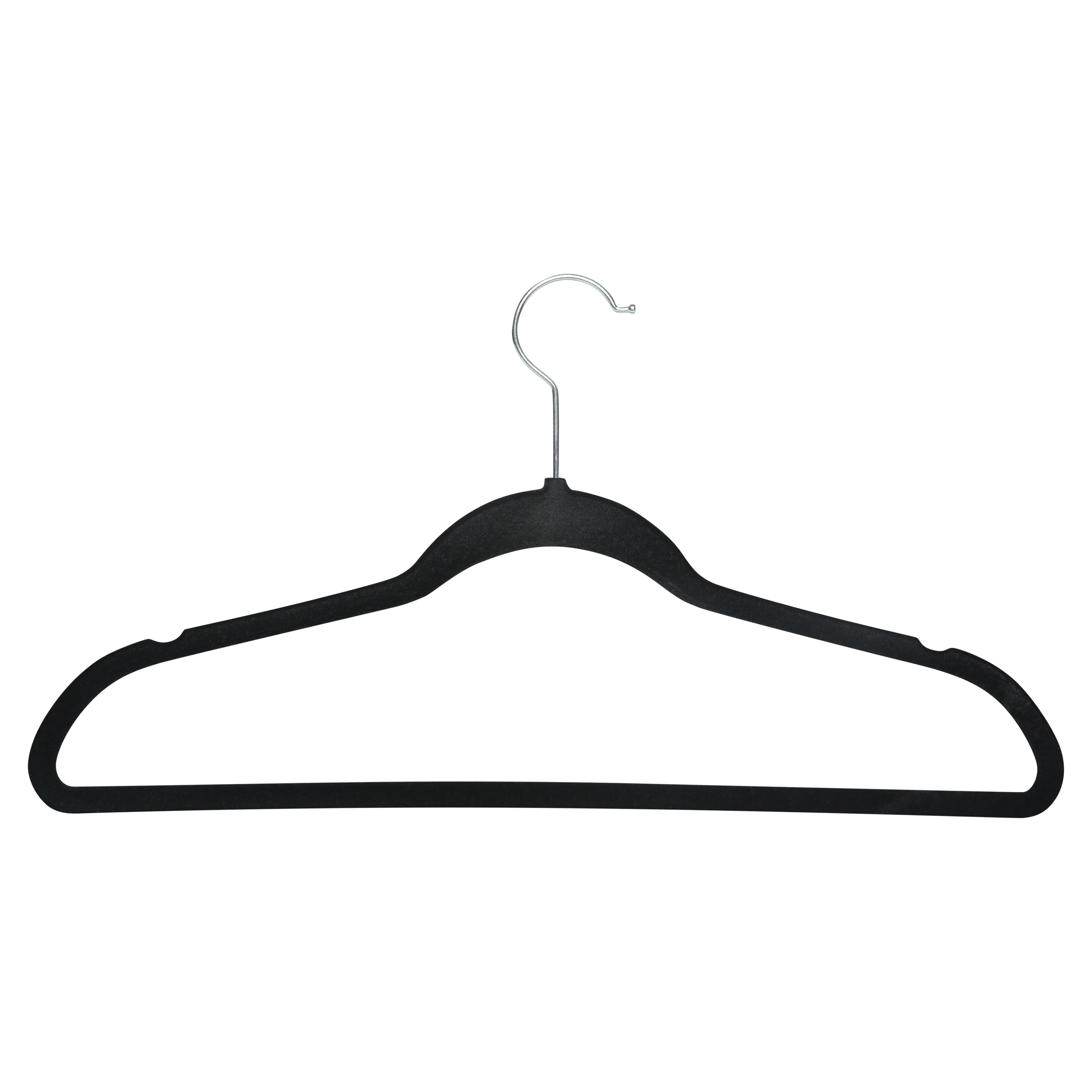 Simplify 25 Pack Slim Velvet Suit Hangers in Black - 9x 17.70 x 0.16