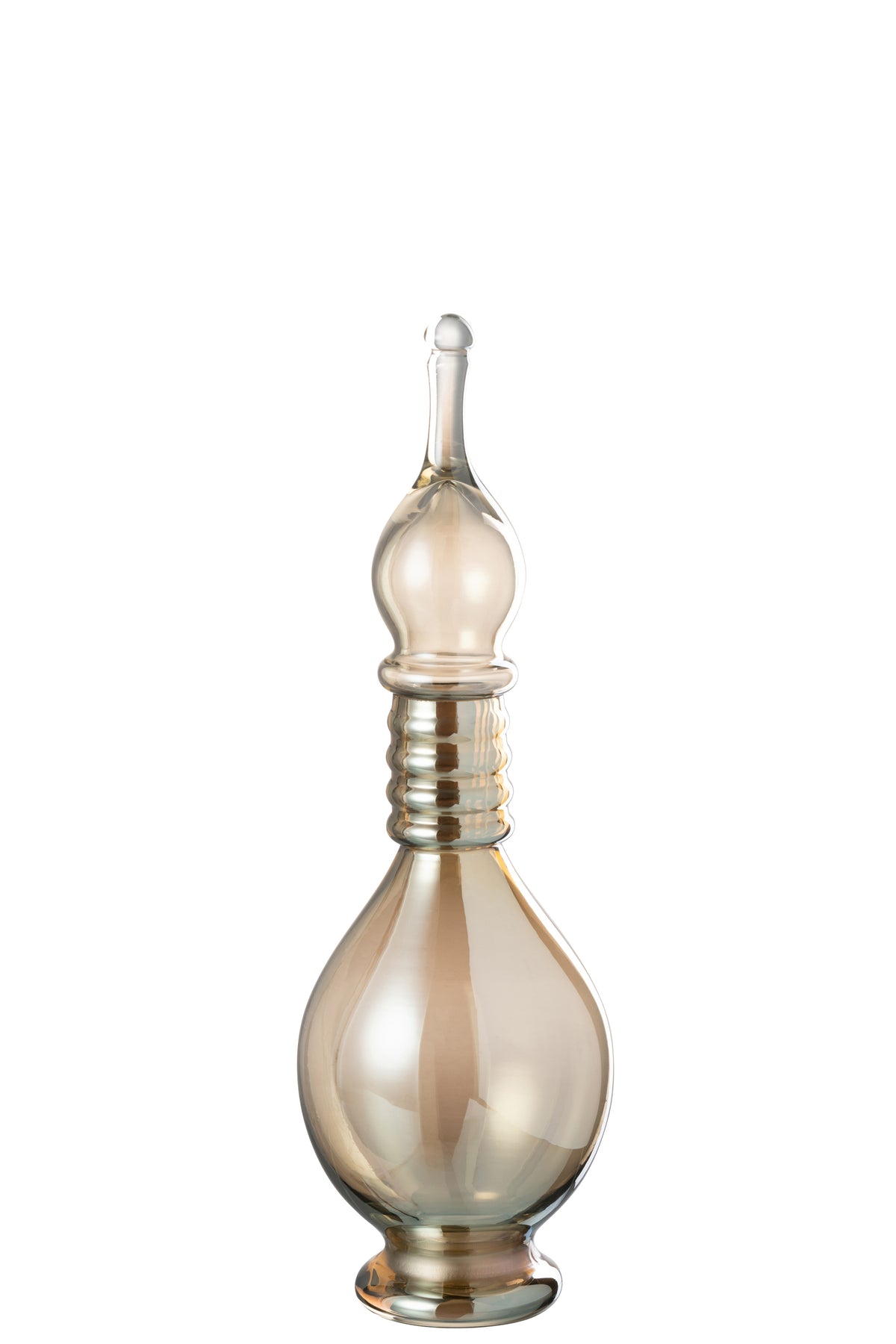 J-Line vaas   stop flesje Joey - glas - beige - medium