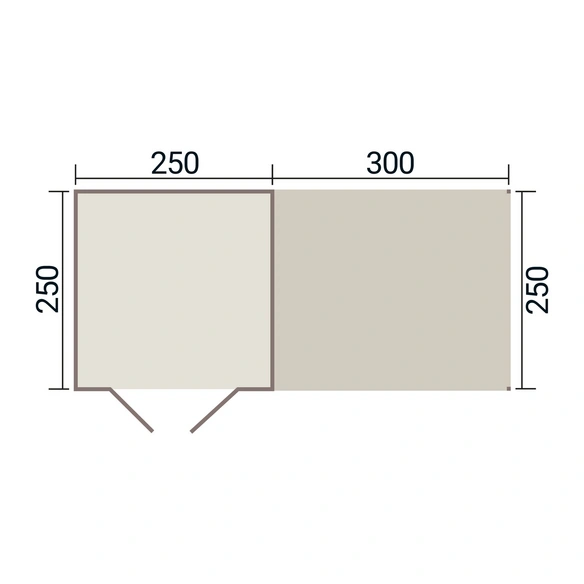 Gartenhaus, »Batu«, LxBxH: 550x500 cm, carbongrau