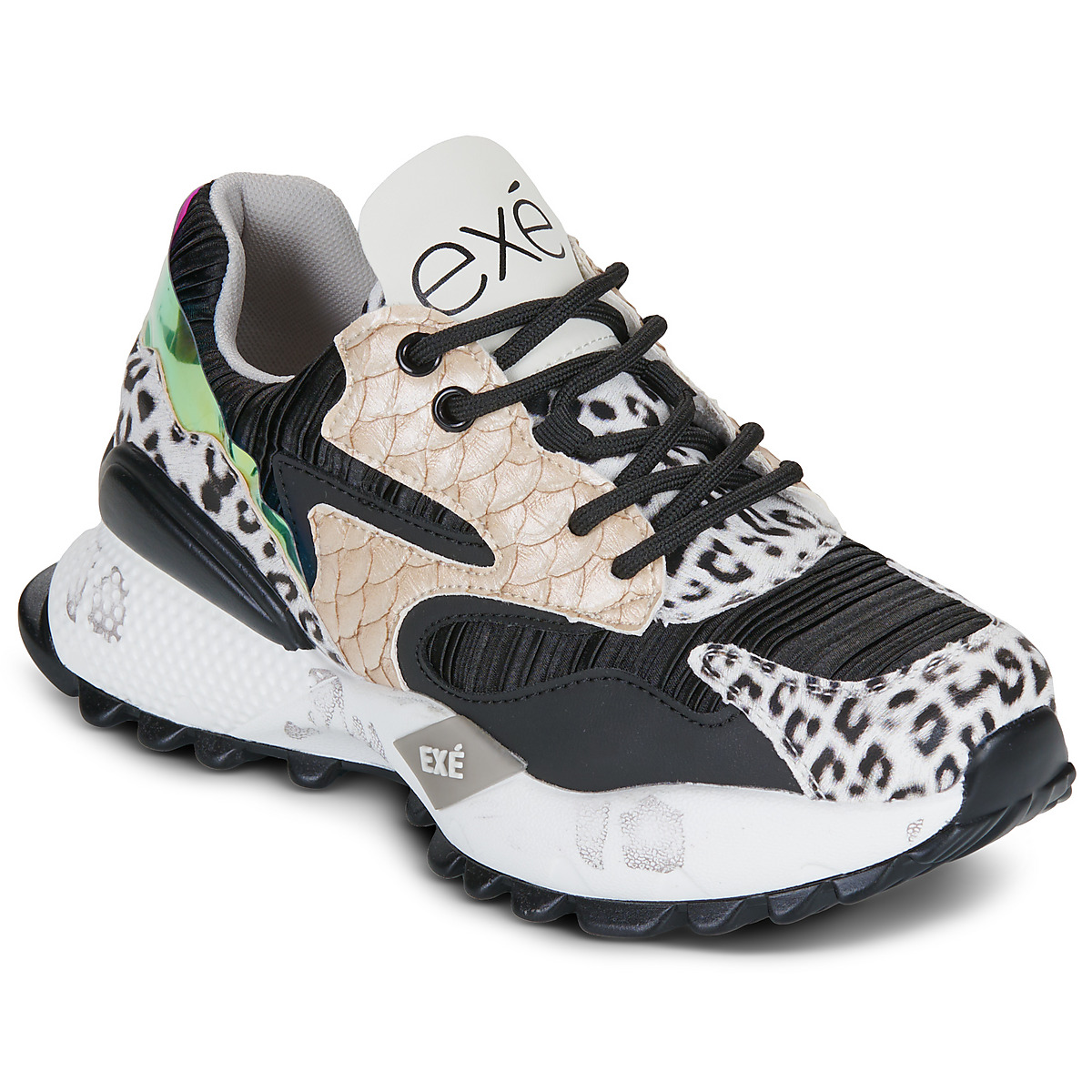 Exé Shoes - D190608-17-SNAKE-BLACK - Black / Multicolour