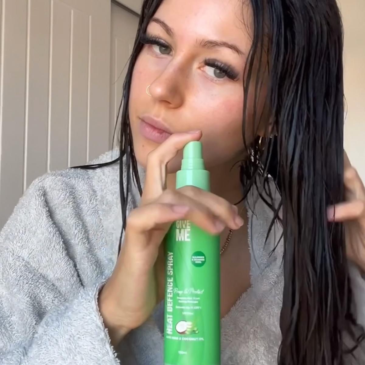 Give Me Heat Defence Hair Spray - Aloe Vera & Coconut Oil - 150ml