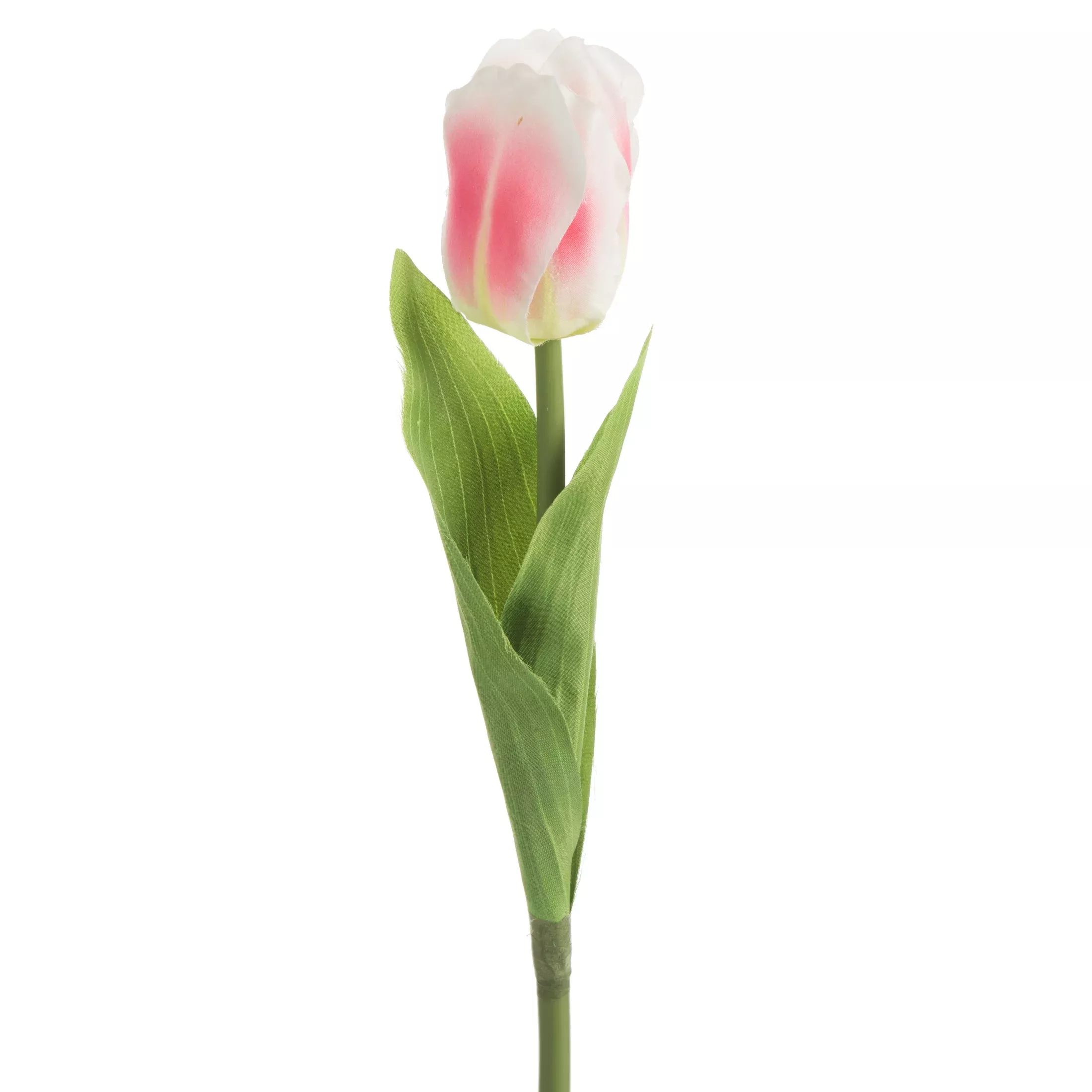 Kwiat sztuczny różowo, biały 41 cm