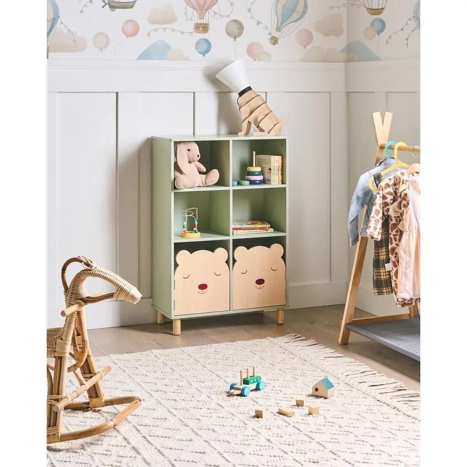 NOBBY - Boekenkast 3 planken - Lichtgroen - MDF