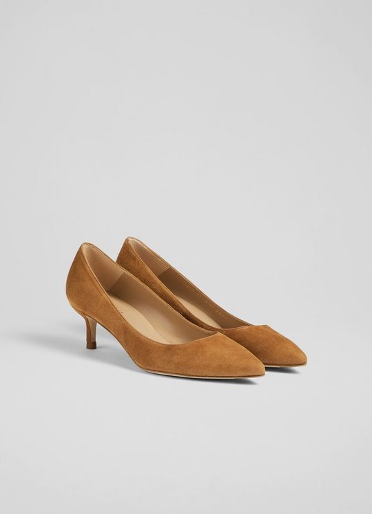Audrey Tan Suede Closed Courts