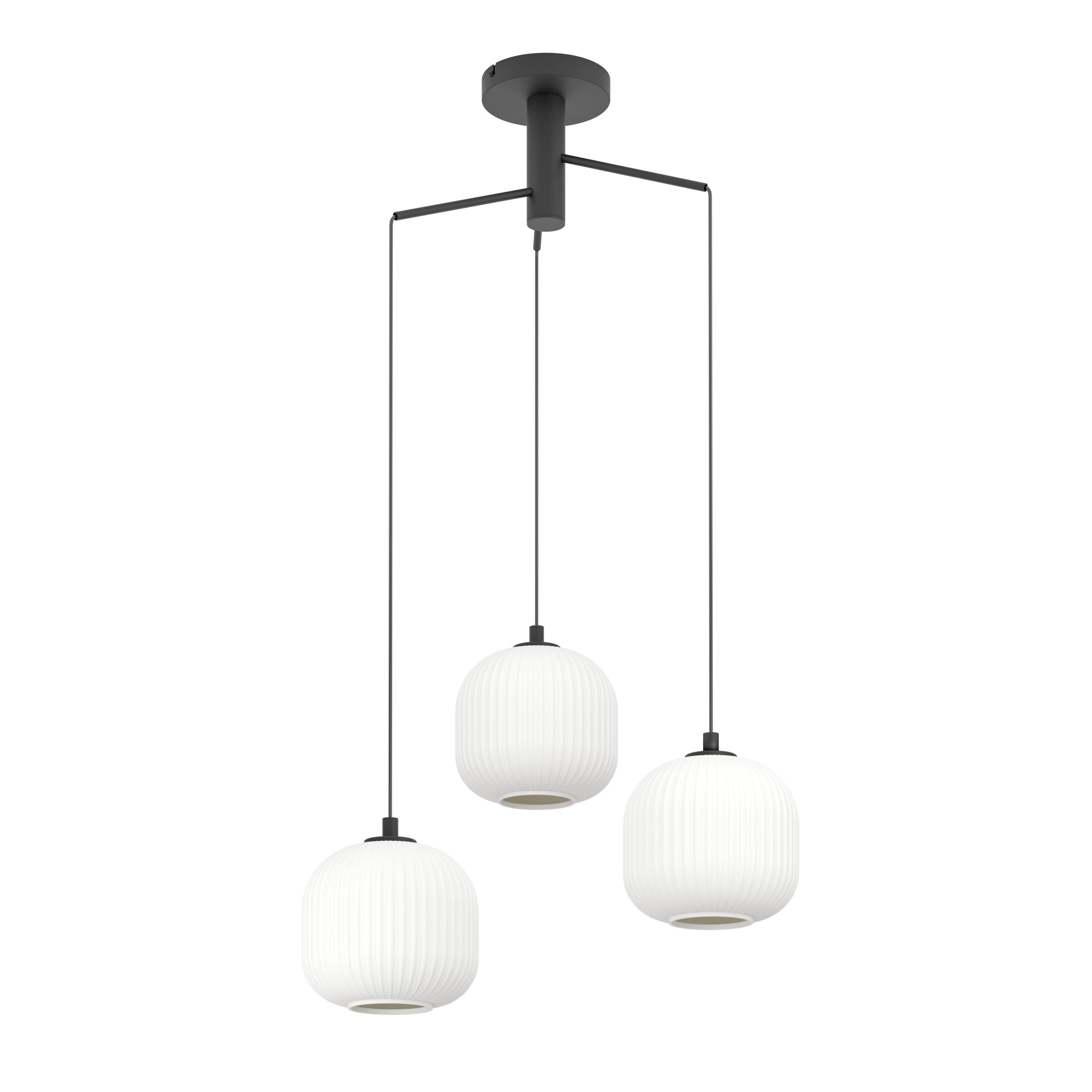 EGLO hanglamp Mantunalle - e27 - ø 62 cm - zwart/wit