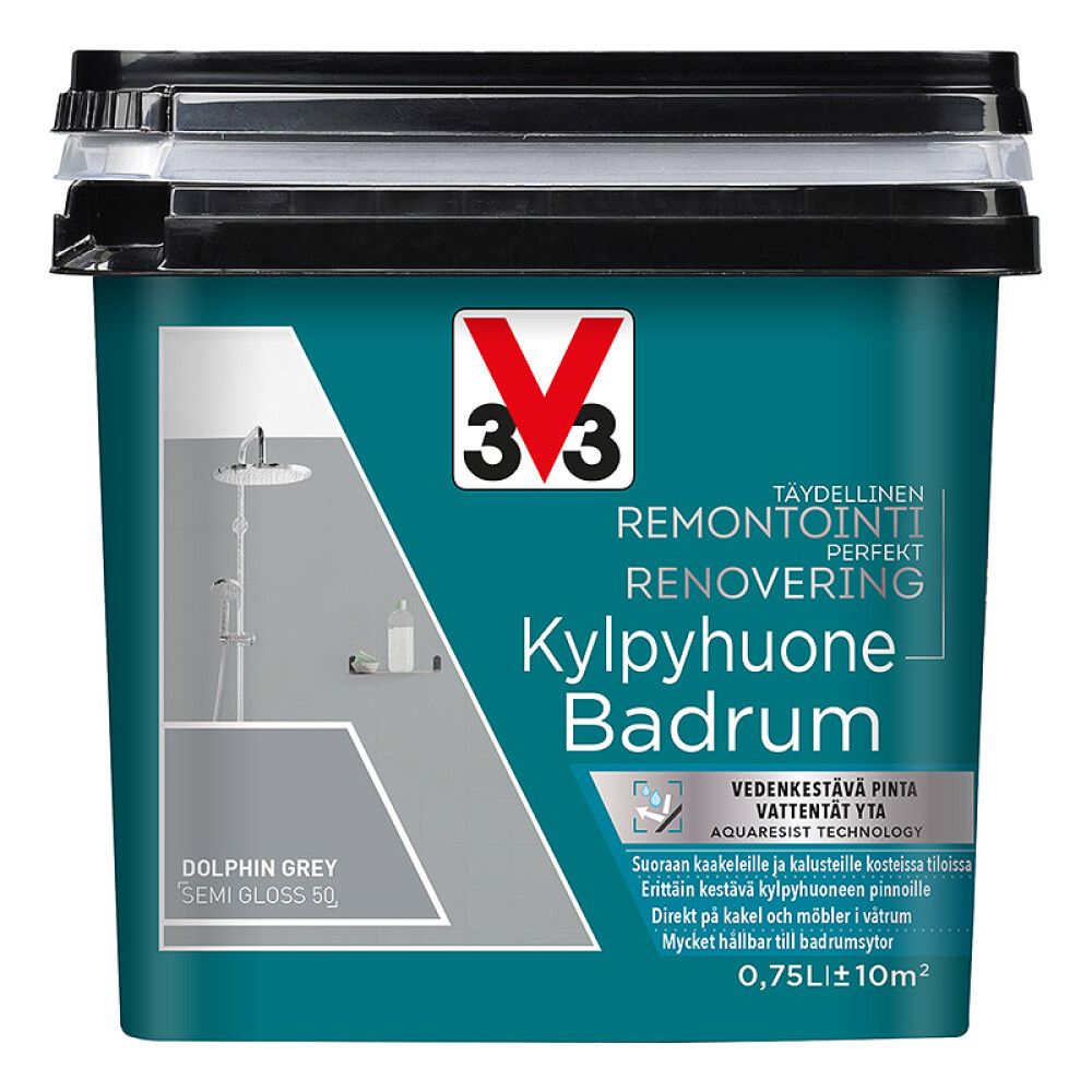 FLISEMALING V33 DOLHPIN GREY SEMI GLOSS 750ML