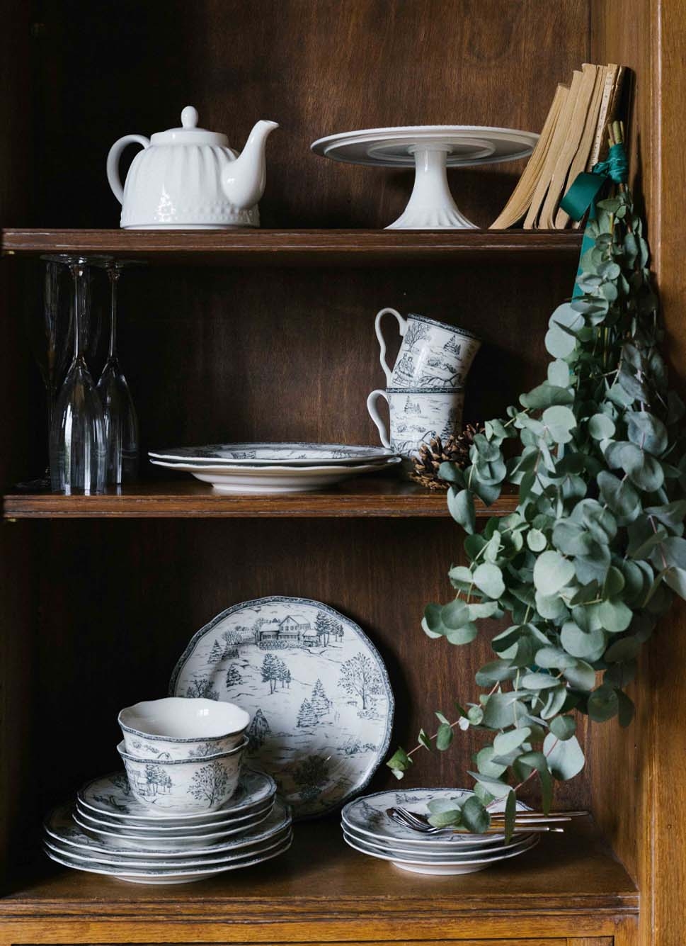 MUG EN GRÈS MOTIF HIVERNAL SYLVAINE GRIS