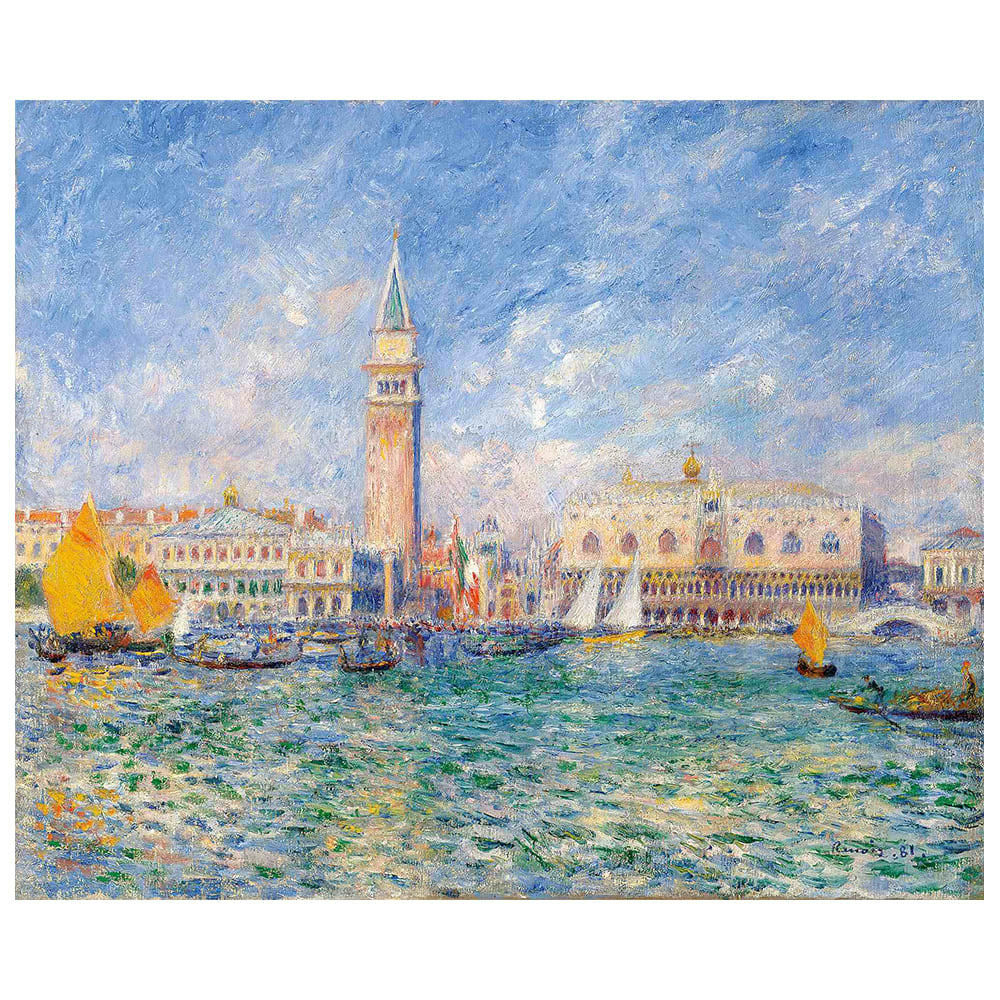 - Tableau - Vue de Venise (Le Palais des Doges), Renoir 50x60cm