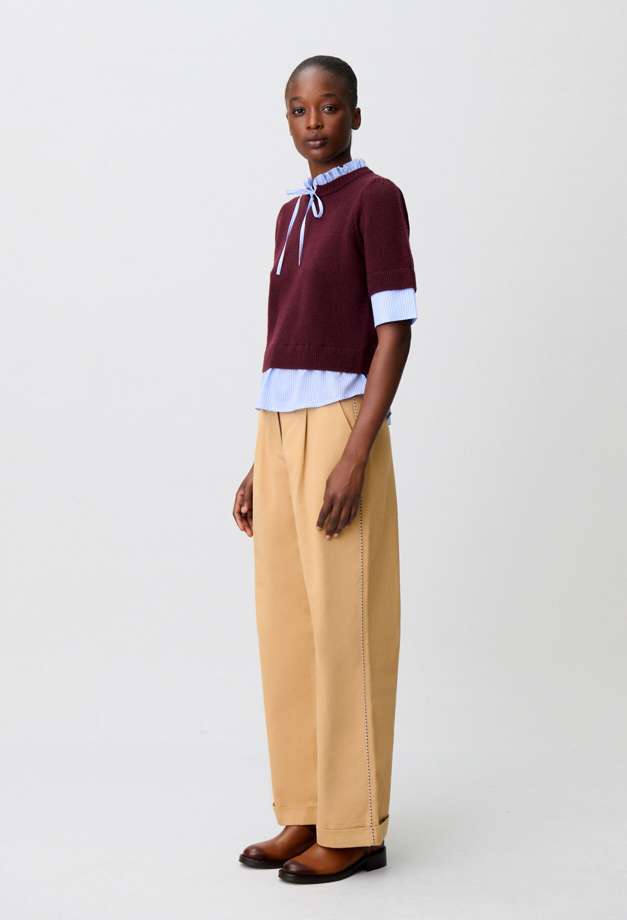 Pull rayé laine