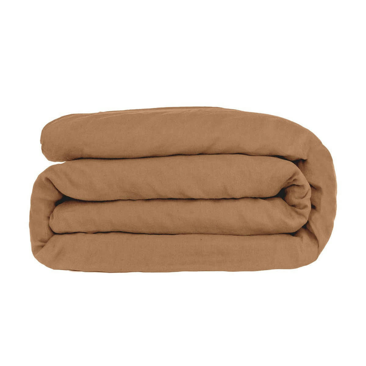 HORTENSE - Housse de couette lin lavé  260x240 caramel