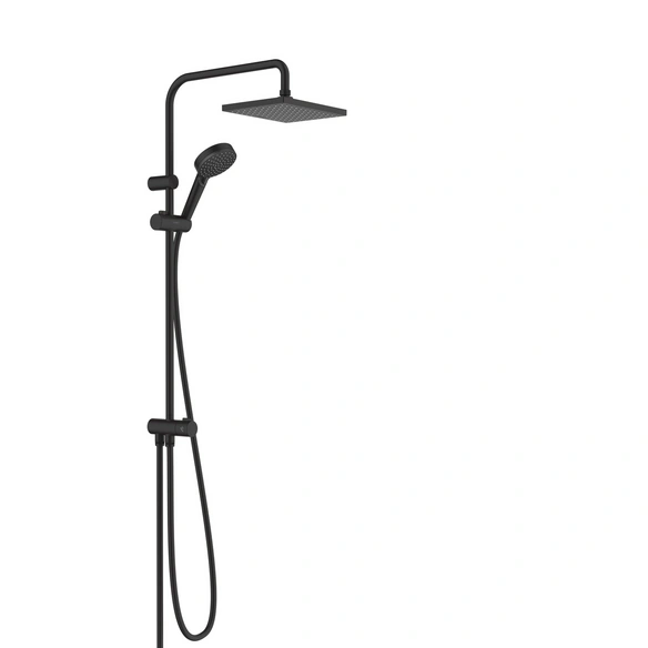 Showerpipe, »Vernis Shape«, eckig, matt, mattschwarz