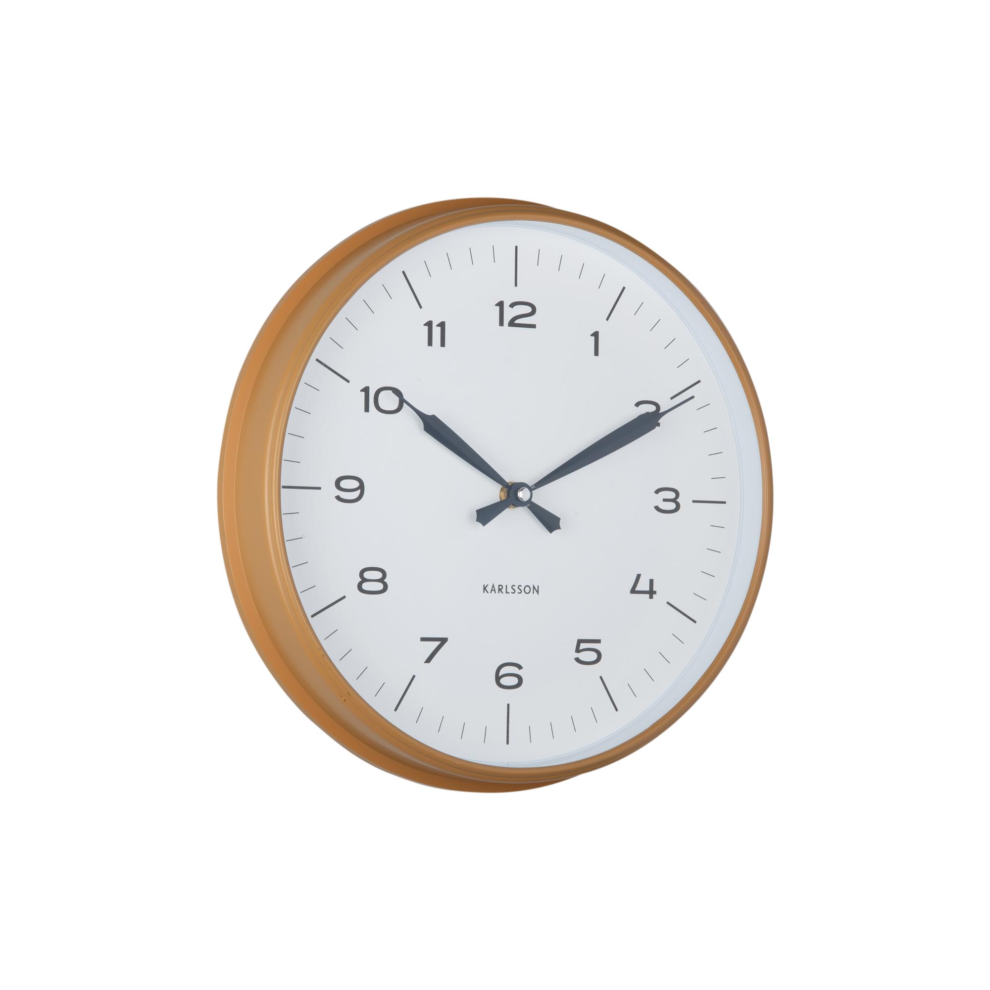 Karlsson Wandklok Modern Factory - Okergeel - Ø30cm