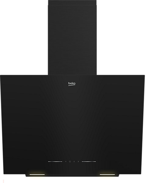 Hotte inclinée en verre noir Beko BHCA62442BBH, l. 60 cm