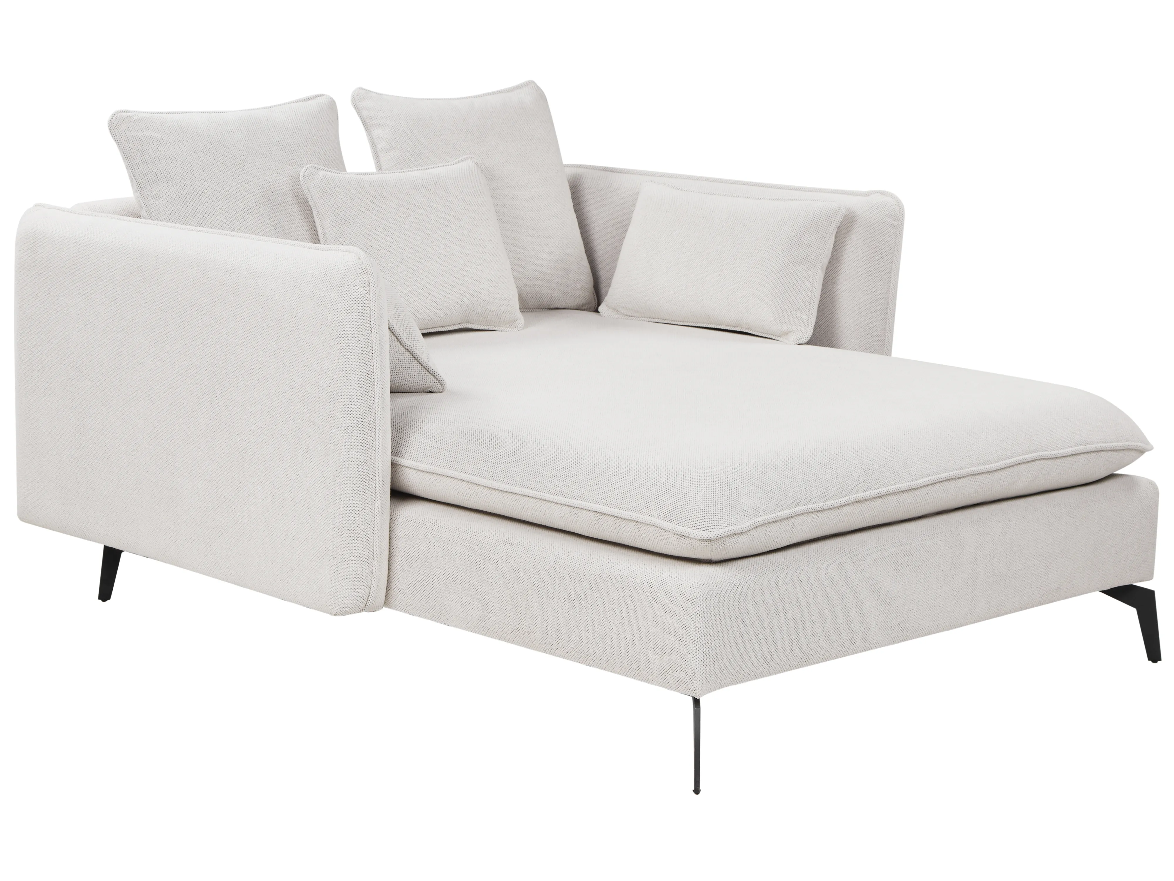 Chaise Longue CHARMES Fabric Light Beige