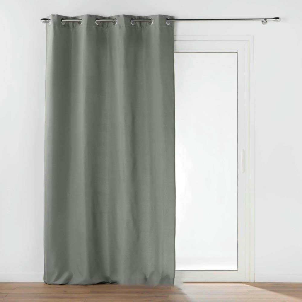 - Rideau occultant  polyester Gris 135 X 260
