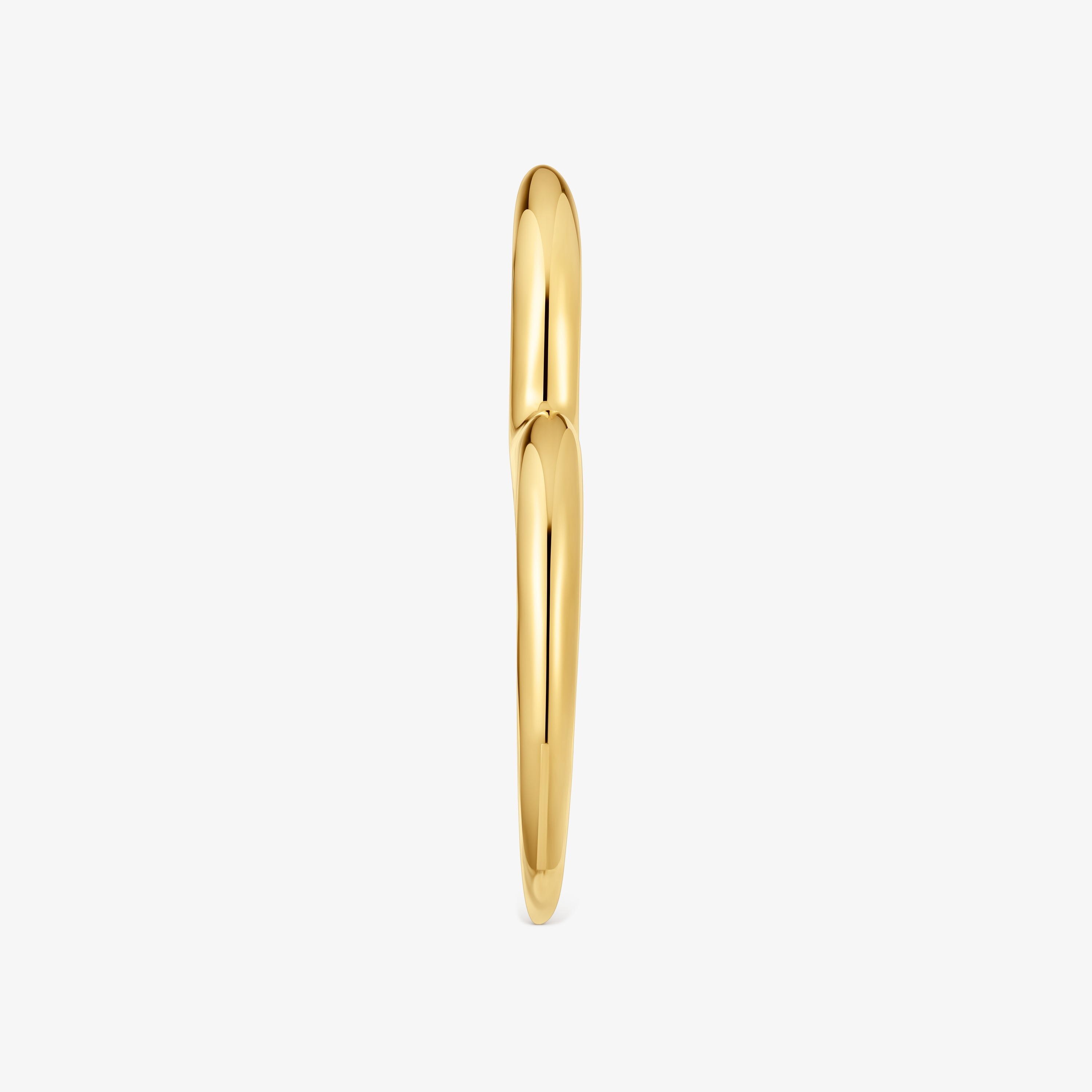 Pendiente suelto aro corazón con baño de oro 18 kt sobre plata My Other Half